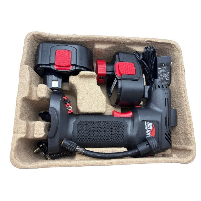家庭用充電式エアコンプレッサー エアホークプロ AH001 空気入れ 自転車 浮き輪 ボール 中古 W４