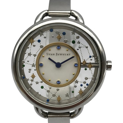 STAR JEWELRY スタージュエリー 腕時計 レディース アナログ クォーツ ラウンドフェイス 限定 星座 クリア シルバー/ホワイト 中古 T1