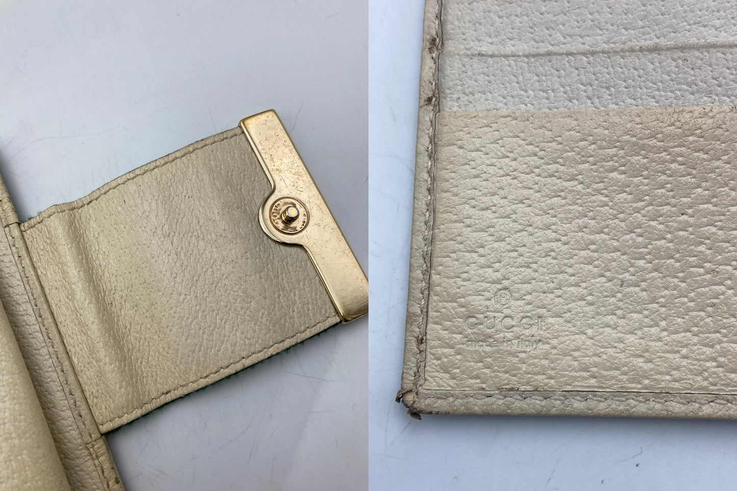 GUCCI グッチ GGキャンバス シェリーライン 二つ折り財布 181669 中古 D4