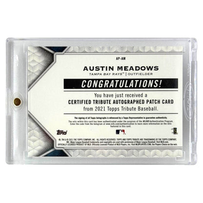TOPPS MLBカード TRIBUTE AUSTIN MEADOWS TAMPA BAY RAYS 1/1 #AP-AM 中古 IT1