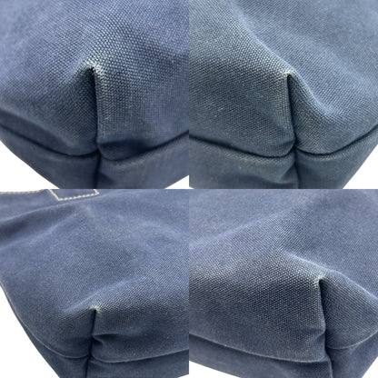 MARC JACOBS マークジェイコブス トートバッグ 鞄 キャンバス ネイビー かわいい 中古 W４