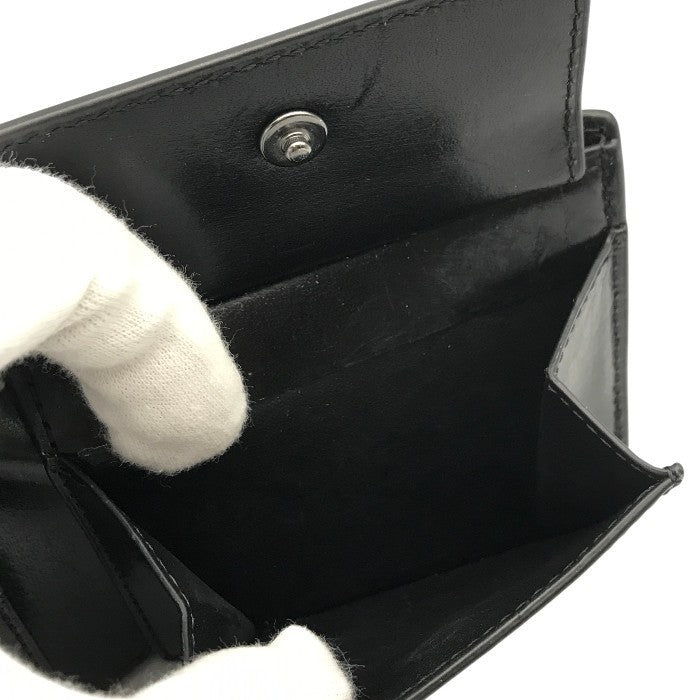 COACH コーチ コインウォレット 財布 メンズ 二つ折り レザー シンプル 無地 ブラック 79158 中古 T1