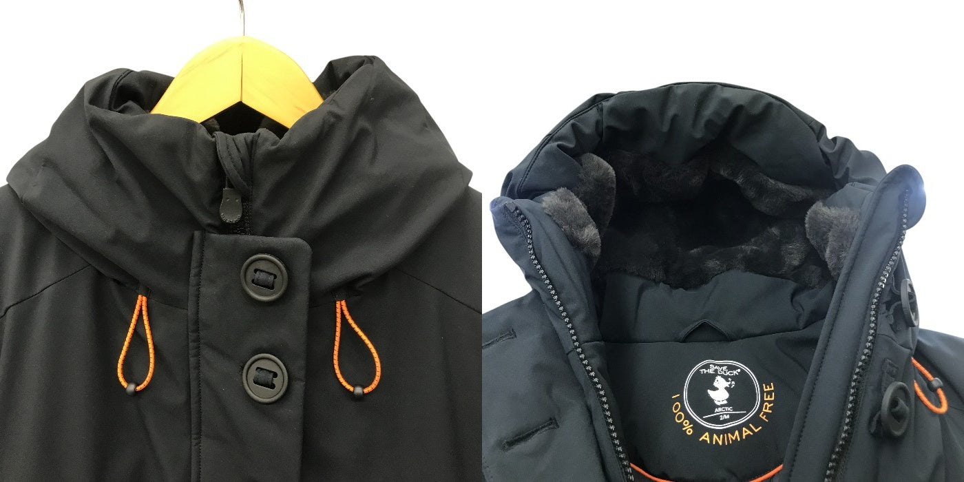 SAVE THE DUCK セーブ・ザ・ダック 中綿ジャケット ブラック/P40413W 2/M アウター レディース ミドル丈 冬 中古 W1