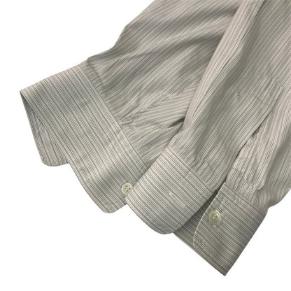 COMME des GARCONS HOMME コムデギャルソンオム シャツ メンズ 長袖 コットン ストライプ ホワイト/グレー HB-050520 中古 T1