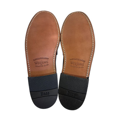 G.H.BASS ジーエイチバス WEEJUNS ローファー ツイード ブラック US7.5 (約25.5cm) 靴 シューズ メンズ レザー 中古 W1