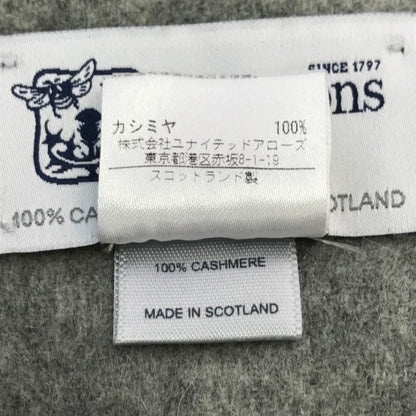 Johnstons ジョンストンズ 大判ストール ユニセックス カシミヤ100% ユナイテッドアローズ グレー 1736-343-3091 中古 T1