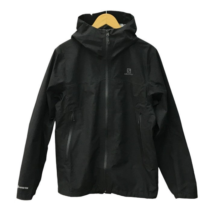 salomon サロモン GORE-TEX シェルジャケット メンズ ゴアテックス マウンテンパーカ 軽量 防水 ブラック Mサイズ C17865 中古 T1