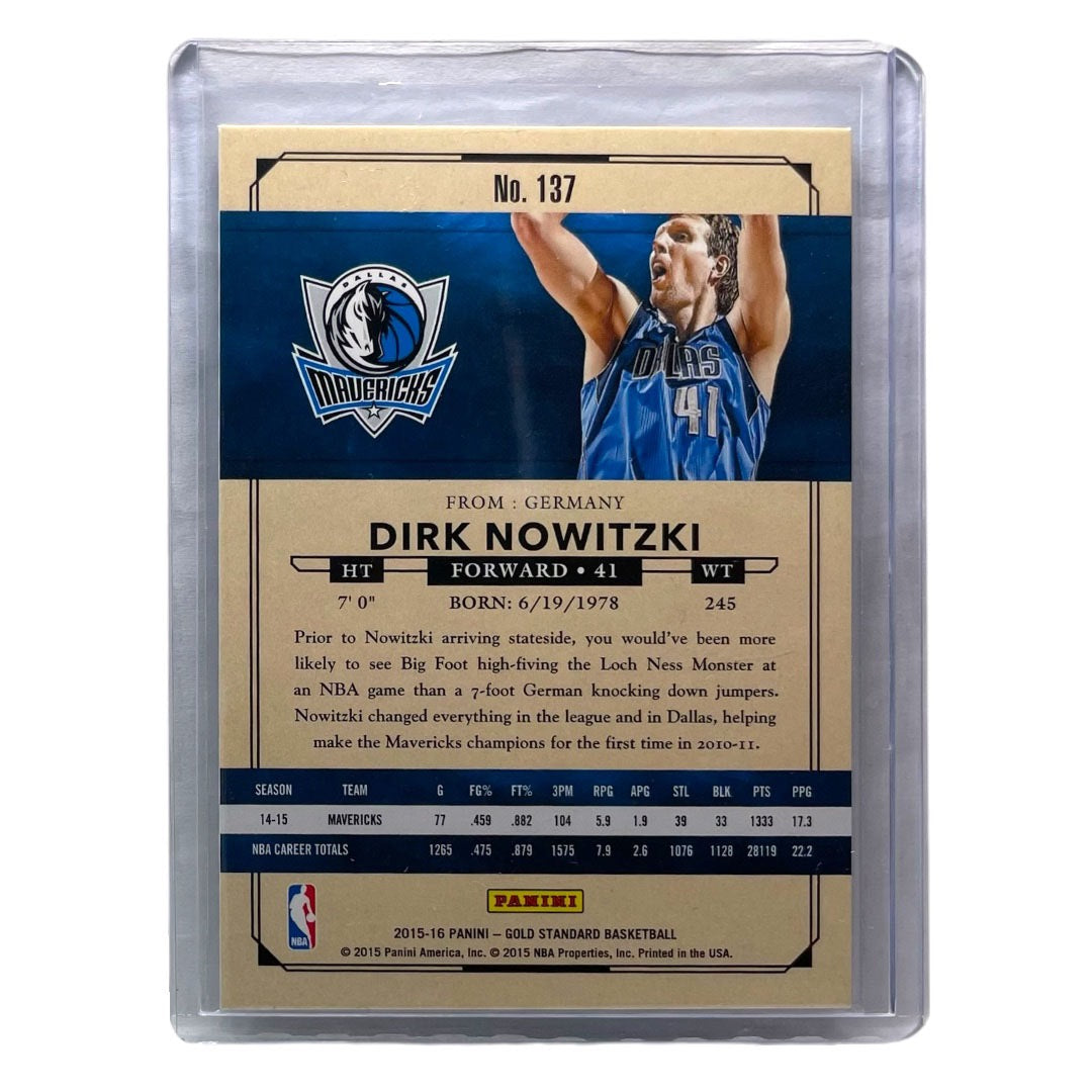 PANINI NBAカード GOLD STANDARD DIRK NOWITZKI DALLAS MAVERICKS /299 #137 中古 IT2
