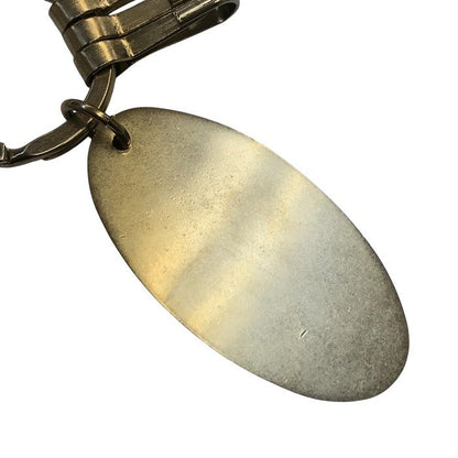 Y's ワイズ キーリング キーホルダー ロゴプレート ヨウジヤマモト シルバー/ホワイト 中古 T1