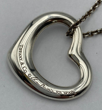 TIFFANY&Co. ティファニー エルサペレッティ オープンハート ネックレス 22mm シルバー925 中古 D4