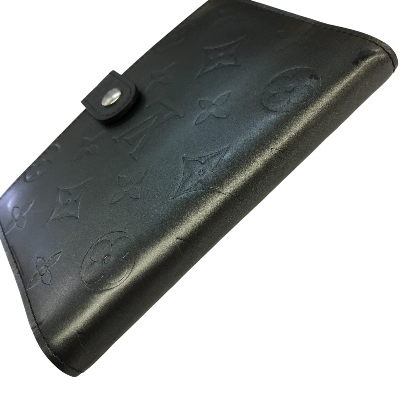 LOUIS VUITTON ルイヴィトン モノグラムマット アジェンダPM 手帳カバー ユニセックス ビジネス 6穴タイプ ブラック(グレー) R20932 中古 T1