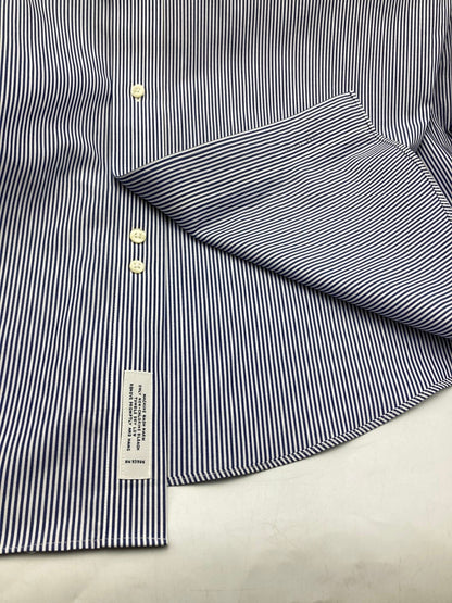 Brooks Brothers 346 ブルックスブラザーズ ボタンダウン ストライプ 長袖シャツ スリムフィット サイズ16 中古 D4