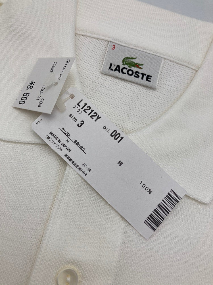 LACOSTE ラコステ 半袖 ポロシャツ L1212Y サイズ3 ホワイト 中古 D4