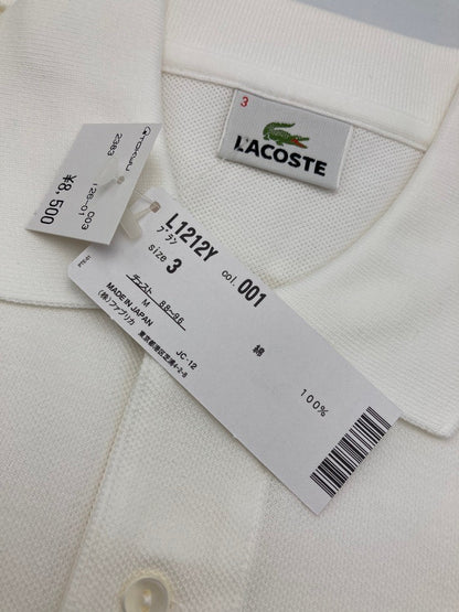 LACOSTE ラコステ 半袖 ポロシャツ L1212Y サイズ3 ホワイト 中古 D4