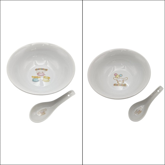 【未使用品】 サンリオ シナモロール ラーメンどんぶり＆レンゲ 2種セット 中古 H４