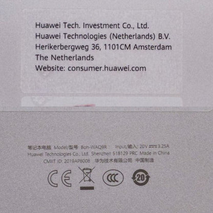 HUAWEI 15.6インチ ノートPC MateBook D 15 Boh-WAQ9R フランス語キーボード仕様 中古 a1