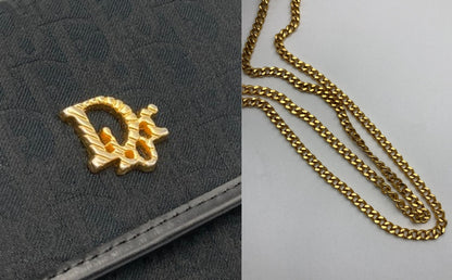 Christian Dior クリスチャンディオール トロッター チェーン ショルダーバッグ 中古 D4