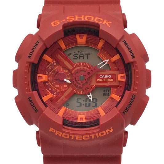 CASIO G-SHOCK 腕時計 メンズ アナログ/デジタル クォーツ ビッグケース スポーティ レッド GA-110AC-4AJF 中古 T1
