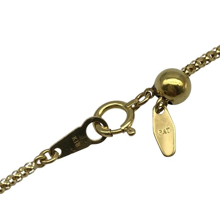 K18 ネックレスチェーン レディース カットポンパチェーン ゴールド 45cm 中古 T1