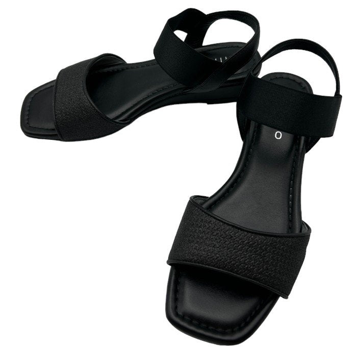 HIMIKO 卑弥呼 グリッター サンダル 22cm 641204 レディース ブラック 夏 シューズ 中古 W４