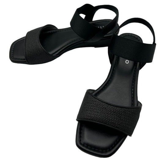 HIMIKO 卑弥呼 グリッター サンダル 22cm 641204 レディース ブラック 夏 シューズ 中古 W４