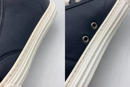 GUCCI グッチ ハイカット レザースニーカー ロゴプレート 423300 サイズ6 中古 D4
