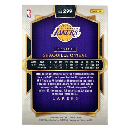 PANINI NBAカード SELECT SHAQUILLE O'NEAL LOS ANGELES LAKERS #299 中古 IT2