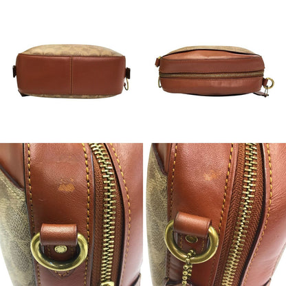 COACH コーチ ショルダーバッグ レディース PVCシグネチャー 斜め掛け チェーン ブラウン 31208 中古 T1