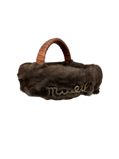 muveil ミュベール ラビットファー かごバッグ 中古 D4