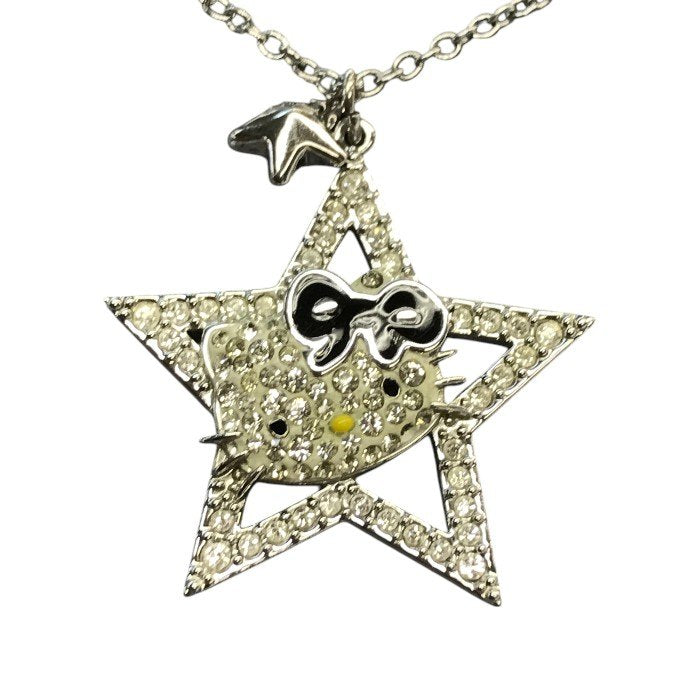 SWAROVSKI スワロフスキー ハローキティ ネックレス レディース 星形 スター Hello Kitty ペンダント シルバーカラー 中古 T1