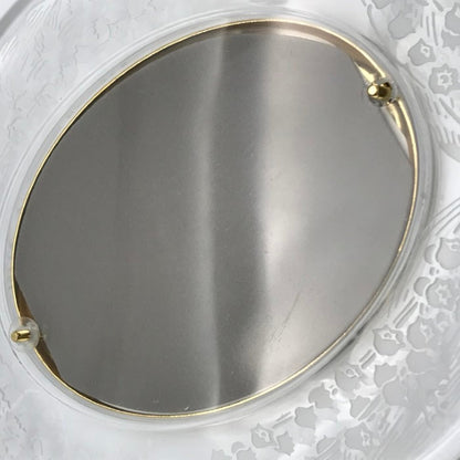 Christian Dior クリスチャンディオール フォトフレーム ガラス 写真立て 楕円 スズラン ゴールド 中古 T1