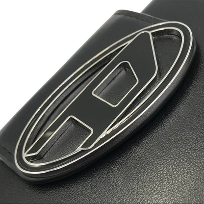 DIESEL ディーゼル 長財布 レディース ユニセックス レザー 小銭入れあり シンプル メタルロゴ ブラック X08823PR818 中古 T1