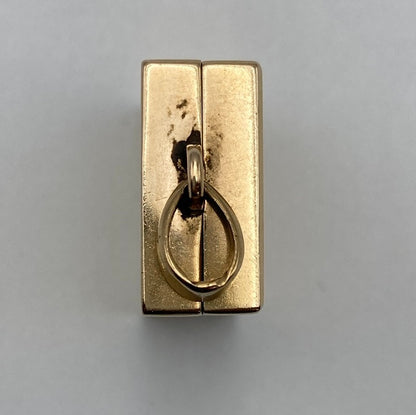 K18 ボックス型 ロケット ペンダントトップ 中古 D4