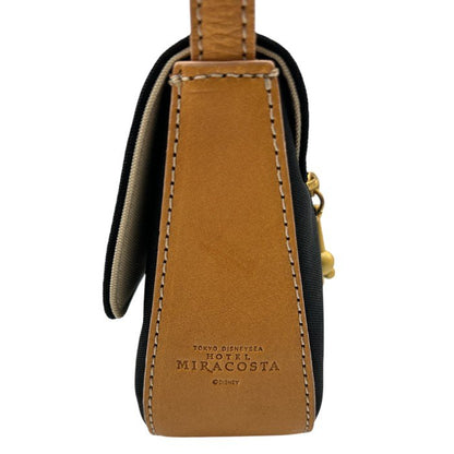 Disney TOKYO DISNEYSEA HOTEL MIRACOSTA レザー ショルダーバッグ ディズニー 東京ディズニーホテル ミラコスタ 鞄 超希少 中古 W４