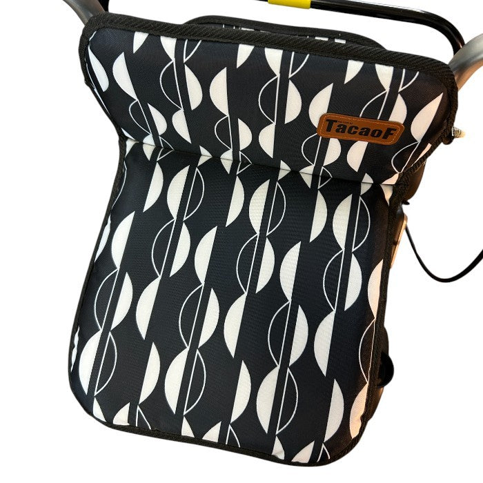 幸和製作所 シルバーカー テイコブ ルーティ Ⅱ 北欧 SLM08-BK 高齢者 お出かけ おしゃれ 折りたたみ 座面付き 中古 W４