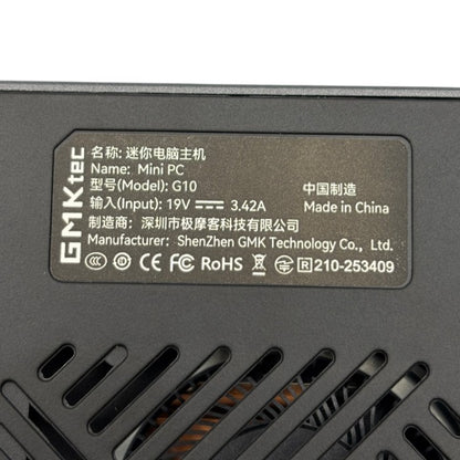 GMKtec miniPC G10 256GB デスクトップ パソコン Windows11 Pro ミニ コンパクト 中古 W1