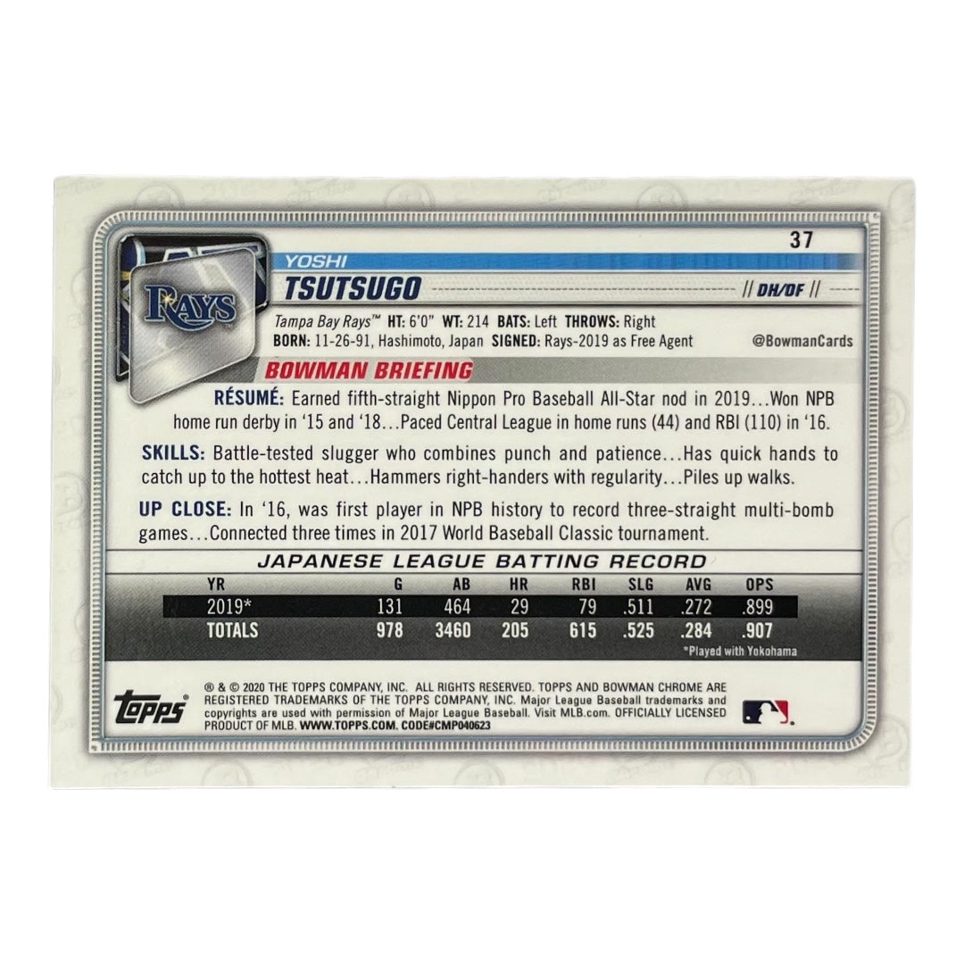 TOPPS MLBカード BOWMAN CHROME YOSHI TSUTSUGO TAMPA BAY RAYS /150 #37 中古 IT2