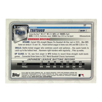 TOPPS MLBカード BOWMAN CHROME YOSHI TSUTSUGO TAMPA BAY RAYS /150 #37 中古 IT2