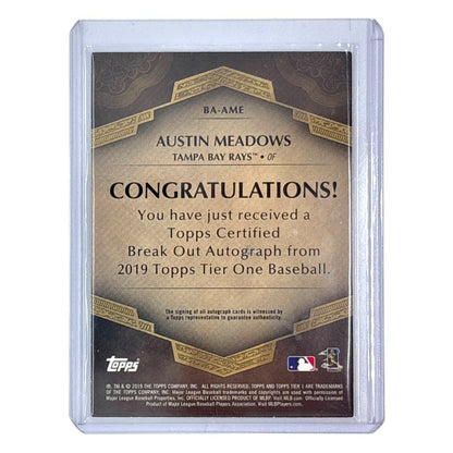 TOPPS MLBカード TIER ONE AUSTIN MEADOWS TAMPA BAY RAYS /10 #BA-AME 中古 IT1