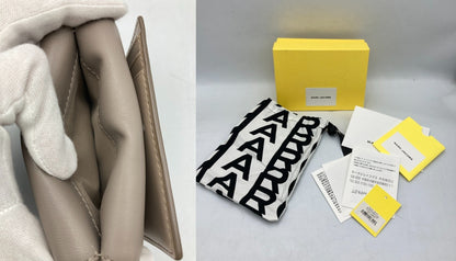 MARC JACOBS マークジェイコブス ザ レザー カバード Jマーク トライフォールド ウォレット 三つ折り財布 中古 D4