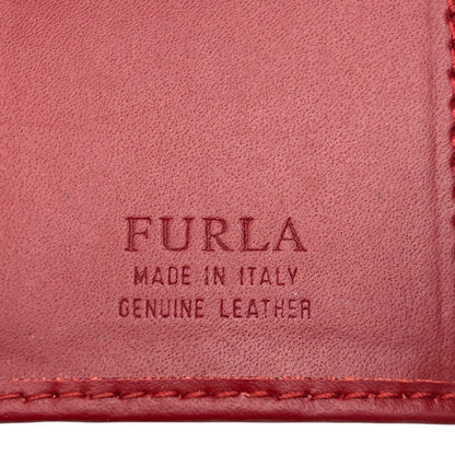 FURLA フルラ 6連 キーケース レザー レッド 牛革 小物 レディース かわいい おしゃれ 中古 W４