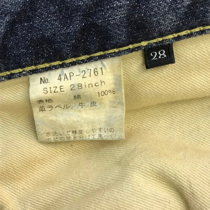 HYSTERIC GLAMOUR ヒステリックグラマー デニムパンツ メンズ ジーンズ コットン スタッズ セルビッチ インディゴ 28インチ 4AP-2761 中古 T1