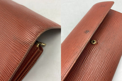 LOUIS VUITTON ルイヴィトン エピ ポシェットポルトモネクレディ M63573 ケニアブラウン 中古 D4