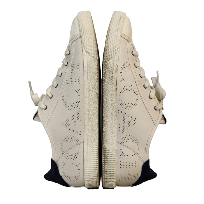 COACH コーチ スニーカー メンズ パンチング レザー ローカット レースアップ オフホワイト 27cm FG4671 中古 T1