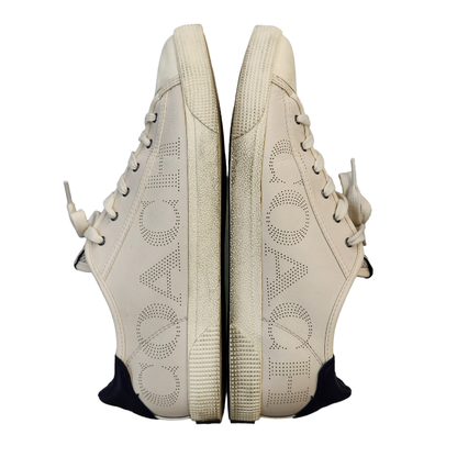 COACH コーチ スニーカー メンズ パンチング レザー ローカット レースアップ オフホワイト 27cm FG4671 中古 T1