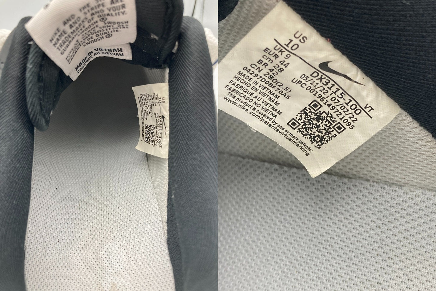 NIKE ナイキ エアフォース1 '07 LV8 ホワイト/ブラック/レーサーブルー/ホワイト  スニーカー DX3115-100 サイズ28cm 中古 D4