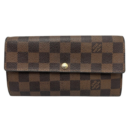 LOUIS VUITTON ルイヴィトン ダミエ ポルトフォイユサラ 長財布 N61726 ブランド レディース メンズ ユニセックス 中古 W４