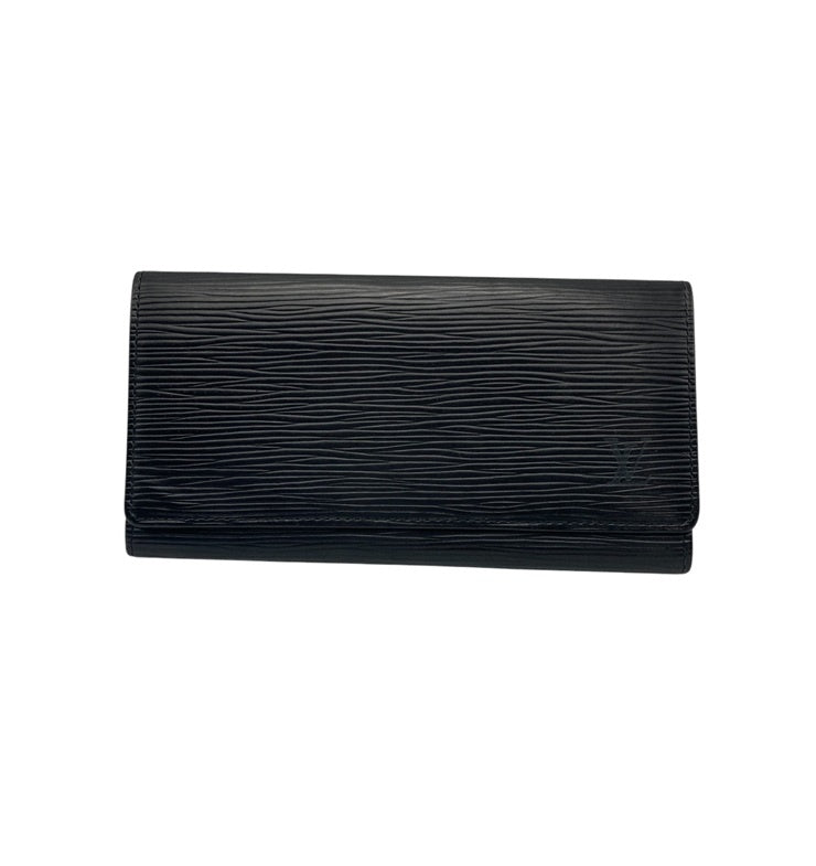 LOUIS VUITTON ルイヴィトン エピ ポルトエン3 カルトクレディ ノワール M63532 長財布 中古 D4