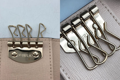 FURLA BABYLON フルラ バビロン 4連キーケース ピンク 中古 D4