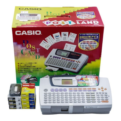 CASIO ハガキカラープリンター 「POST　LAND」 HV-290L インクリボン計8個付 中古 a1